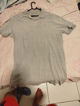 Camiseta Polo Cinza M Officer
