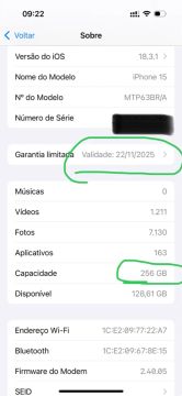 iPhone 15 256GB - Semi Novo