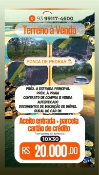 Terreno em Ponta de Pedras 