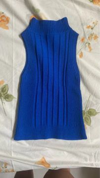 Blusa de Tricô Azul