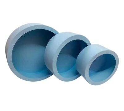 3 Círculos Decorativos para Parede - Azul Claro