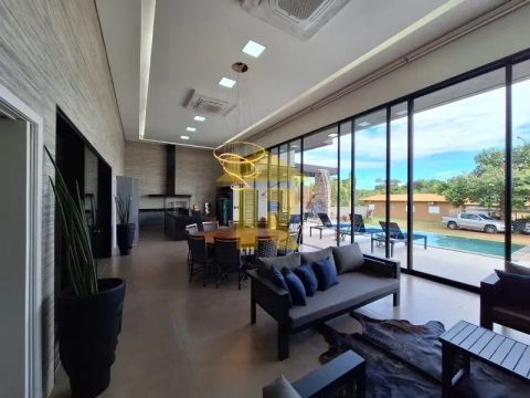 Luxuosa casa em condomínio à venda em Mendonça-SP, no Condomínio Terras da Barra com 6 qua