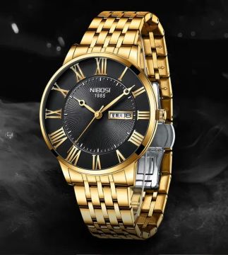 Relogio de Luxo Nibosi 2527 Dourado/Preto
