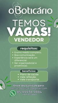 Vagas de Vendedor(a) - O Boticário