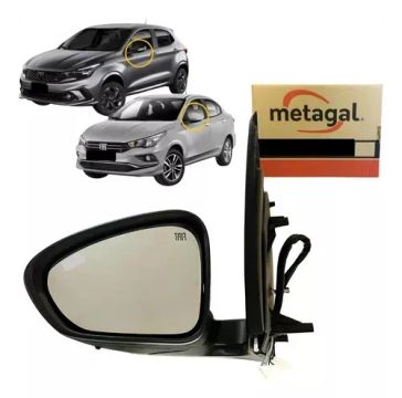 Retrovisor Argo Cronos Elétrico C/ Pisca Luz De Solo Esq