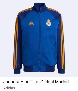 Jaqueta Hino Tiro 21 Real Madrid Adidas ORIGINAL