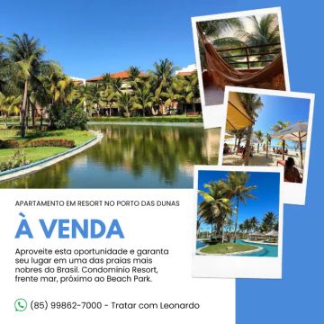 Apartamento com 3 suítes no Porto das Dunas - Aquaville Resort