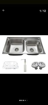 Cuba Dupla para Cozinha em Aço Inox - Nova