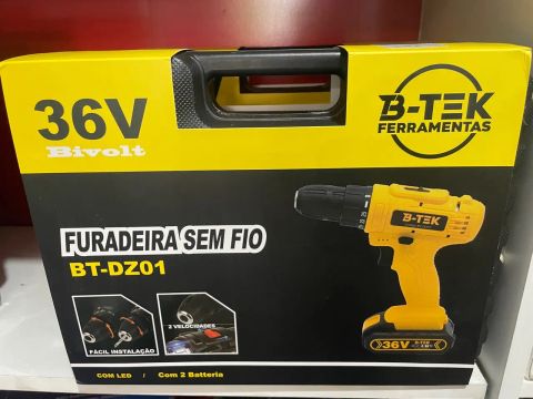 Furadeira Sem Fio 36V Bivolt B-Tek BT-DZ01