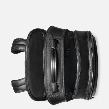 Mochila MontBlanc de couro preta
