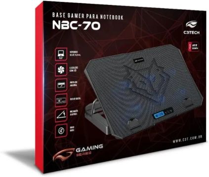 Base de notebook gamer com 6 cooler
