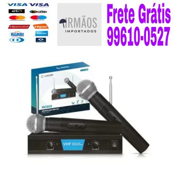 Microfone Sem Fio Duplo VHF Onistek MC-808