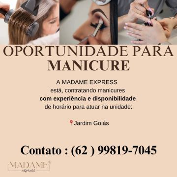 Manicure para setor Jardim Goiás 