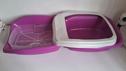Conjunto caixa de areia c/ peneira para gatos