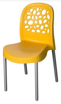 Cadeira de Plástico com Design Moderno