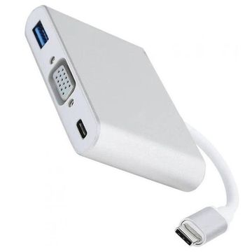Cabo Adaptador Tipo C 3 em 1 Ubs-c VGA USB 3.0 LE-4119