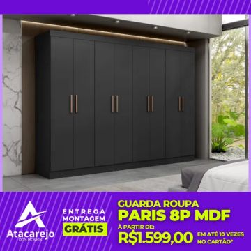 Guarda Roupa MDF Casal Grande Entrega e Montagem Grátis