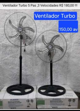 Ventilador Turbo 5 Pas , 3 velocidade 
