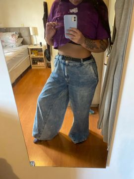 Calça Jeans Wide Leg Azul Claro