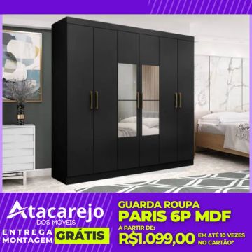 Guarda Roupa MDF Casal Entrega e Montagem Grátis 
