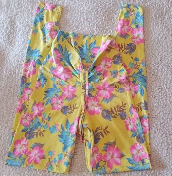 Legging estampado floral amarelo DIAMOND 
