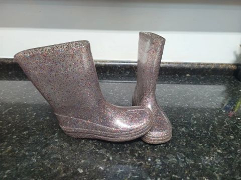 Botas de chuva glitter infantil