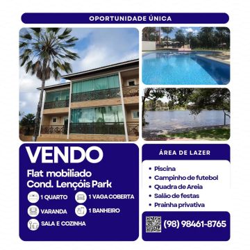 Barreirinhas vendo flat no condomínio Lençóis Park