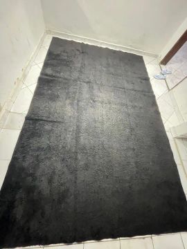 Tapete Peludo Preto grande - Decoração Moderna