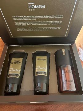 Kit Natura Homem Dom - Creme de Barbear, Balm Pós Barba e Desodorante