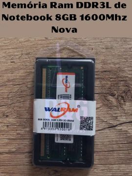 Memória Ram DDR3L de Notebook 8GB 1600Mhz Nova