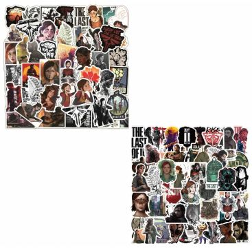 Kit 100 Adesivos de The Last of Us Parte 1 e Part 2 Autocolantes Pcs Peças Unidades Ellie