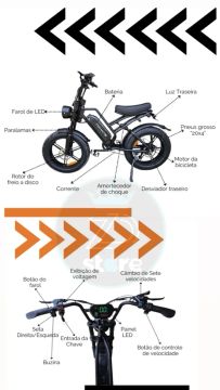 Bicicleta Elétrica  ZD eRide 1000w