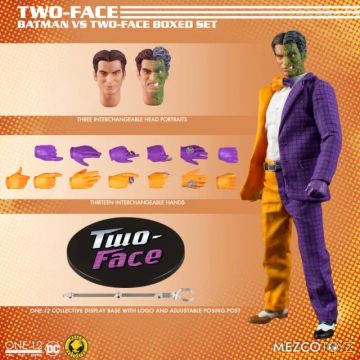 Mezco One 12 1:12 Golden Age Two Face + Catwoman Purple Mulher Gato Roxa MDX
