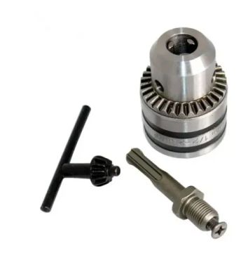 Mandril para furadeira + Adaptador e Chave Idea