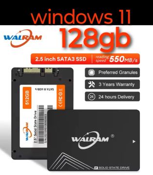SSD 128GB Walram SATA3 2.5'' - Windows 11.- novo1