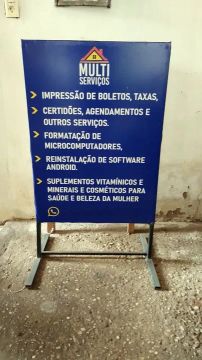 placa para calçada