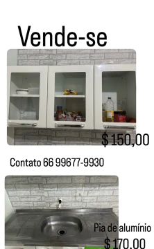 Armários de Cozinha - Pia de alumínio 