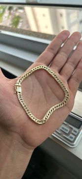 Pulseira Elo Duplo 4,95g nova Ouro 18
