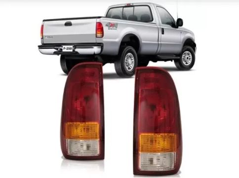 Par Lanterna Traseira F 250 1998 1999 2000 2001 Tricolor