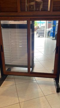 Janela Duas Folhas Aluminio Amadeirado
