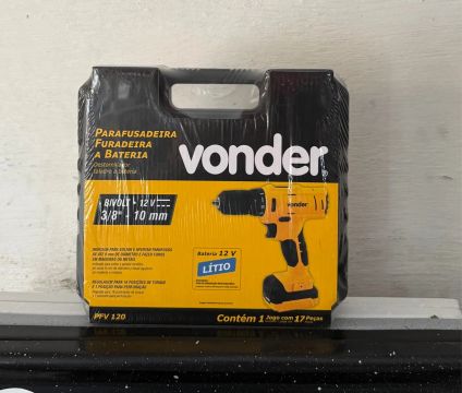 Parafusadeira/Furadeira Bivolt 12V 3/8'' 10mm Vonder