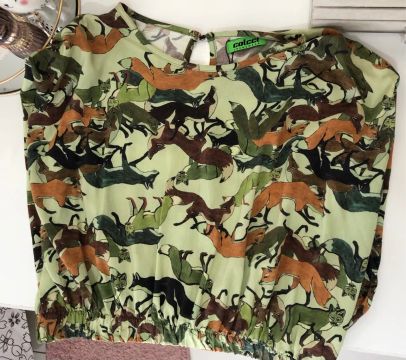 Cropped colcci Estampa de Raposas