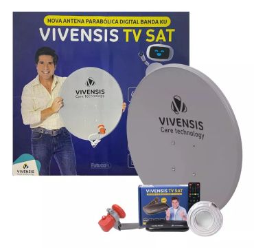Antena Parabólica Digital Vivensis TV SAT - Banda KU - Nova