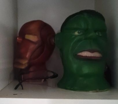 Lote 4 cabeças super heróis marvel dc grande