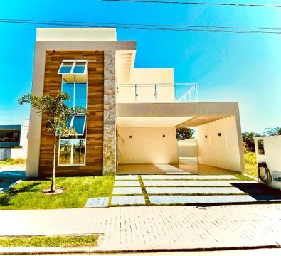 Casa Nova em Condomínio, Térreo, Escada, Mezanino,5min centro Eusebio, Nascente, Terraço
