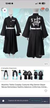 Cosplay Muichiro Tokito Demon Slayer - Fantasia Completa
