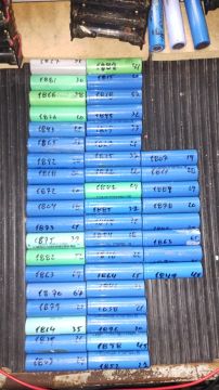 94 células de litio 18650 reciladas de notebook 