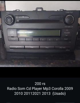 Som Cd Player Mp3 Corolla 2009 2010 2011 2012 2013
