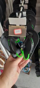 Sandálias Rider Infantil Unissex Novo Preto com verde e Preto com Laranja 