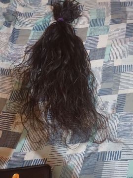 Cabelo humano virgem - longo e cacheado